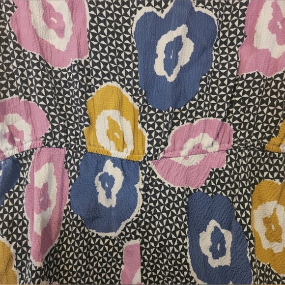 Gorman Size 12 Multicoloured dress, 100% Silk, Stretchy Elastic waist, No Sleeve - Picture 9 of 11